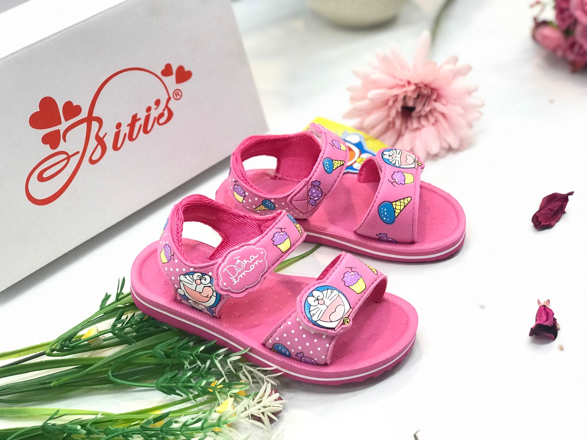 Sandals bé gái quai dán ( size 24 - 33 )-DXG001022