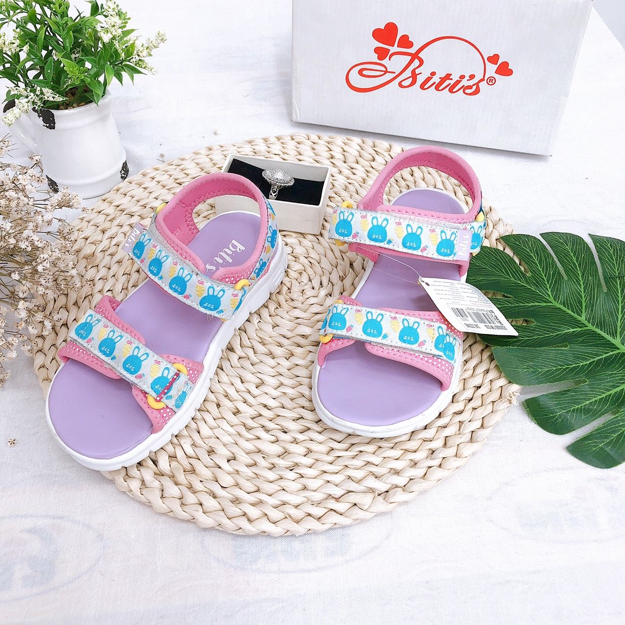 Sandals bé gái quai dán ( size 24 - 30 )-DEG000900