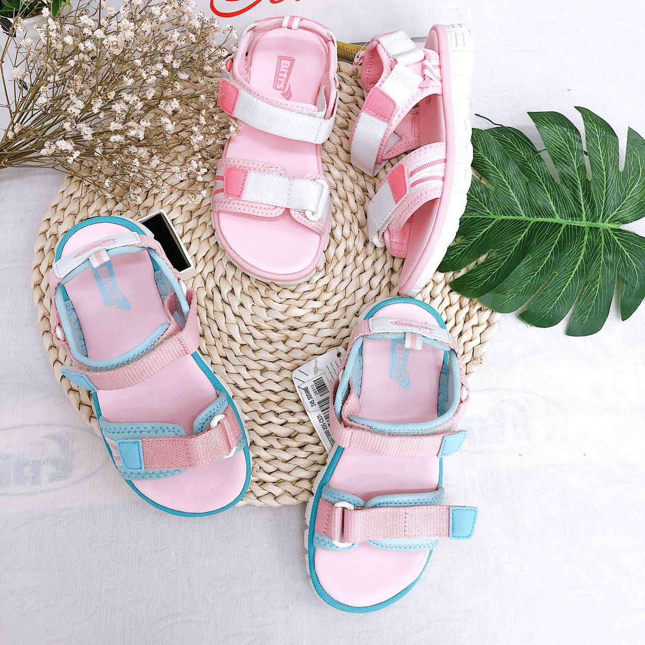 Sandals bé gái quai dán ( size 29 - 35 )-DTG073600