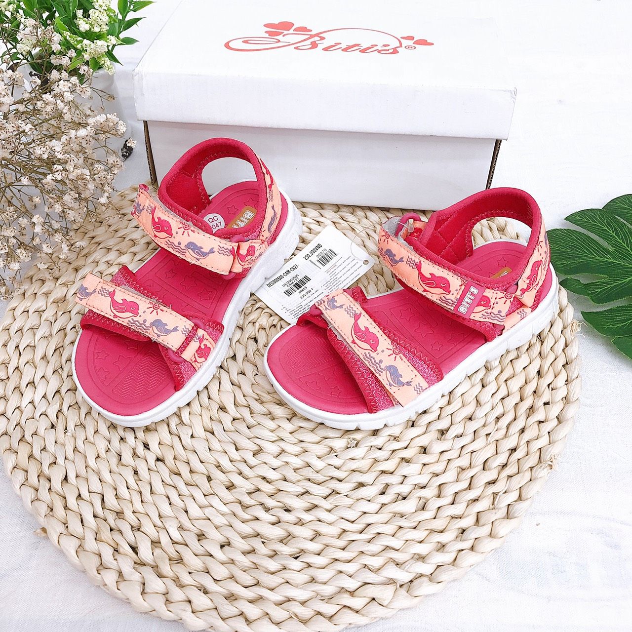 Sandals bé gái quai dán ( size 24 - 30 )-DEG000500