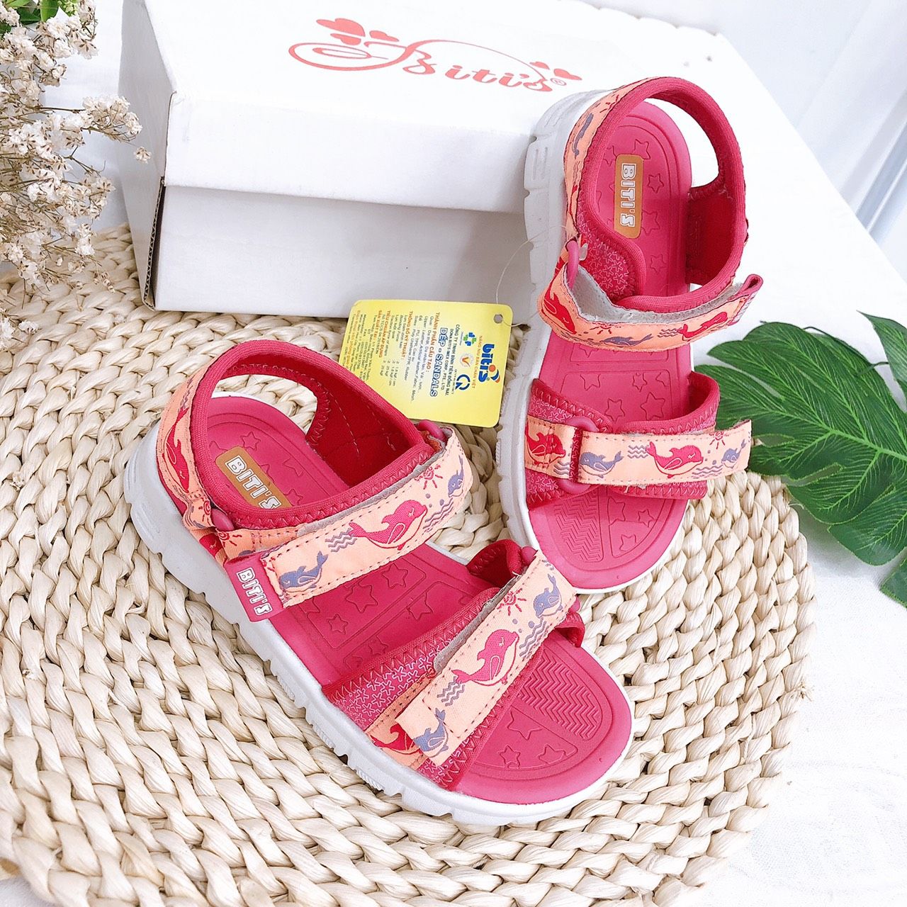 Sandals bé gái quai dán ( size 24 - 30 )-DEG000500