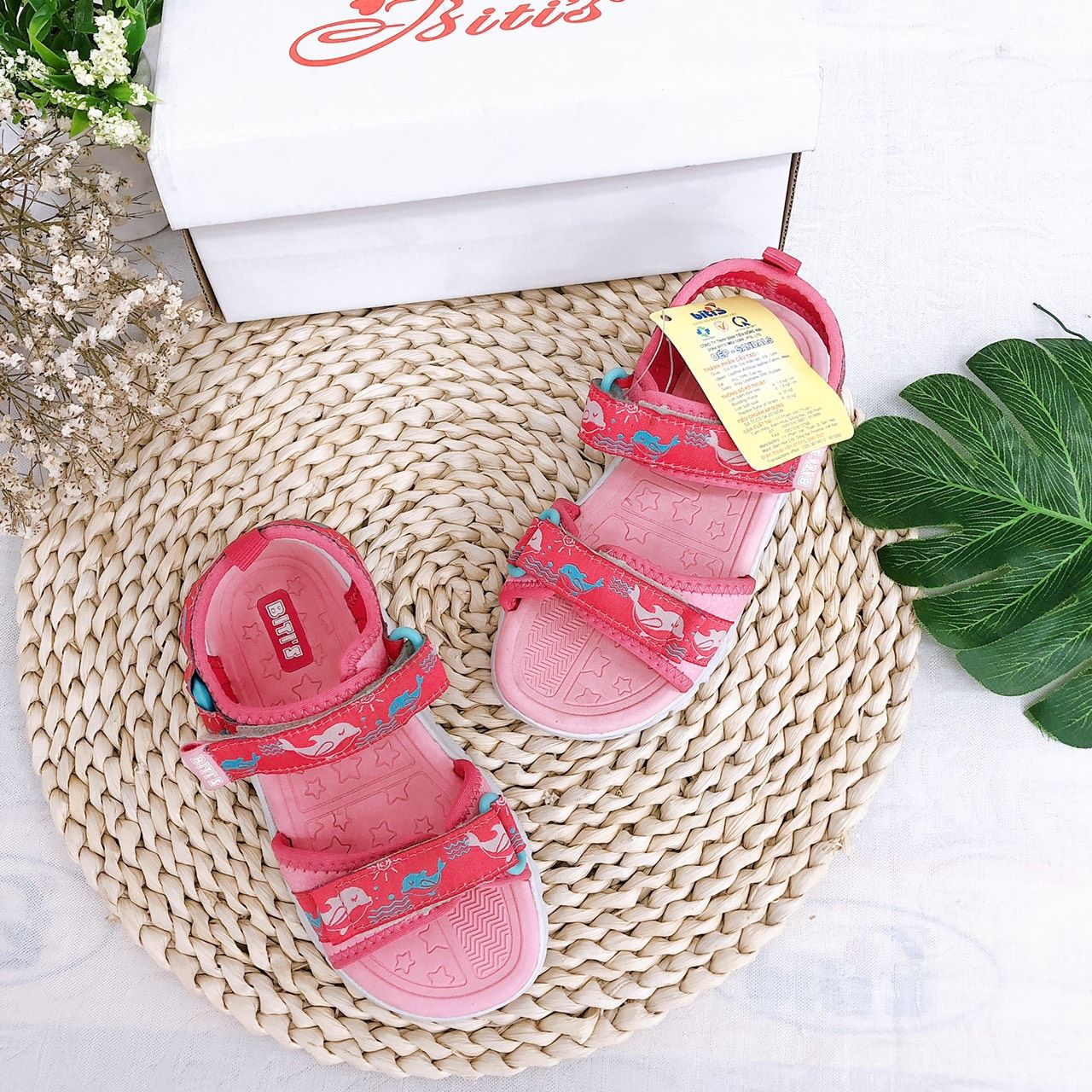 Sandals bé gái quai dán ( size 24 - 30 )-DEG000500