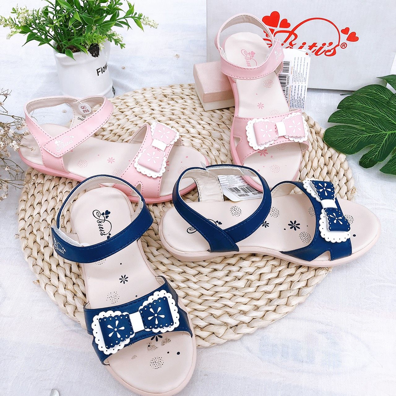 Sandals bé gái quai dán ( size 28 - 37 )-DPG001400