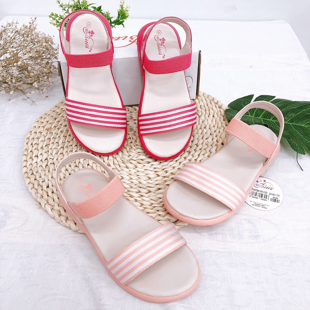 Sandals bé gái quai dán ( size 28 - 37 )-DPG001388