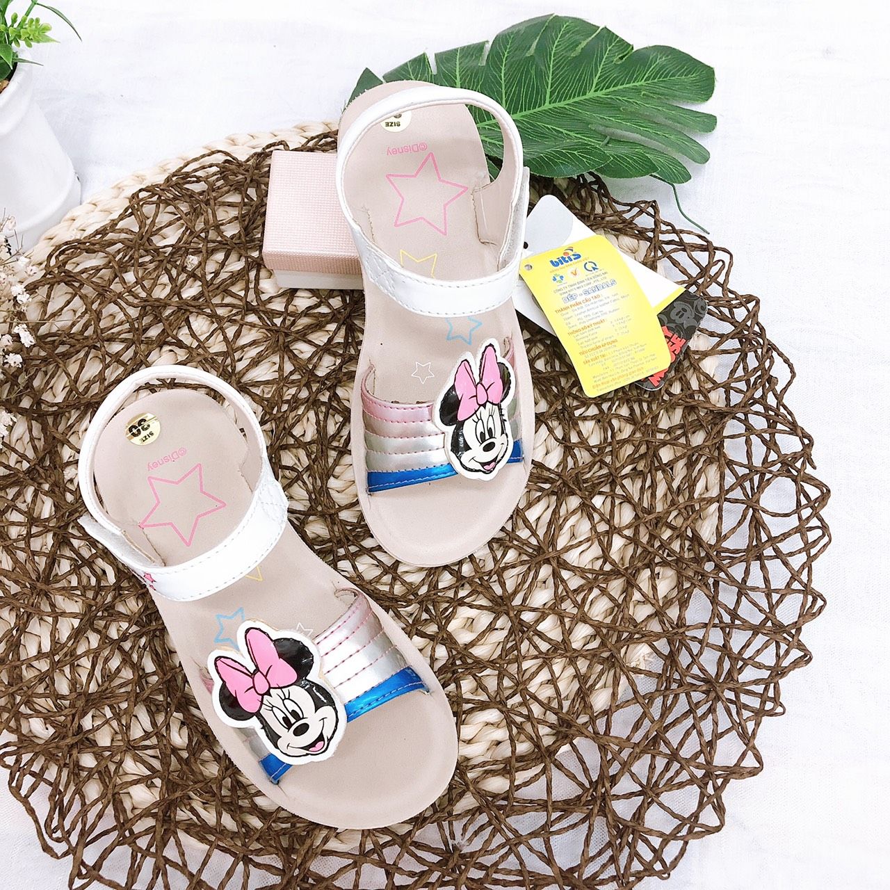 Sandals bé gái quai dán ( size 24 - 30 )-DPG000811