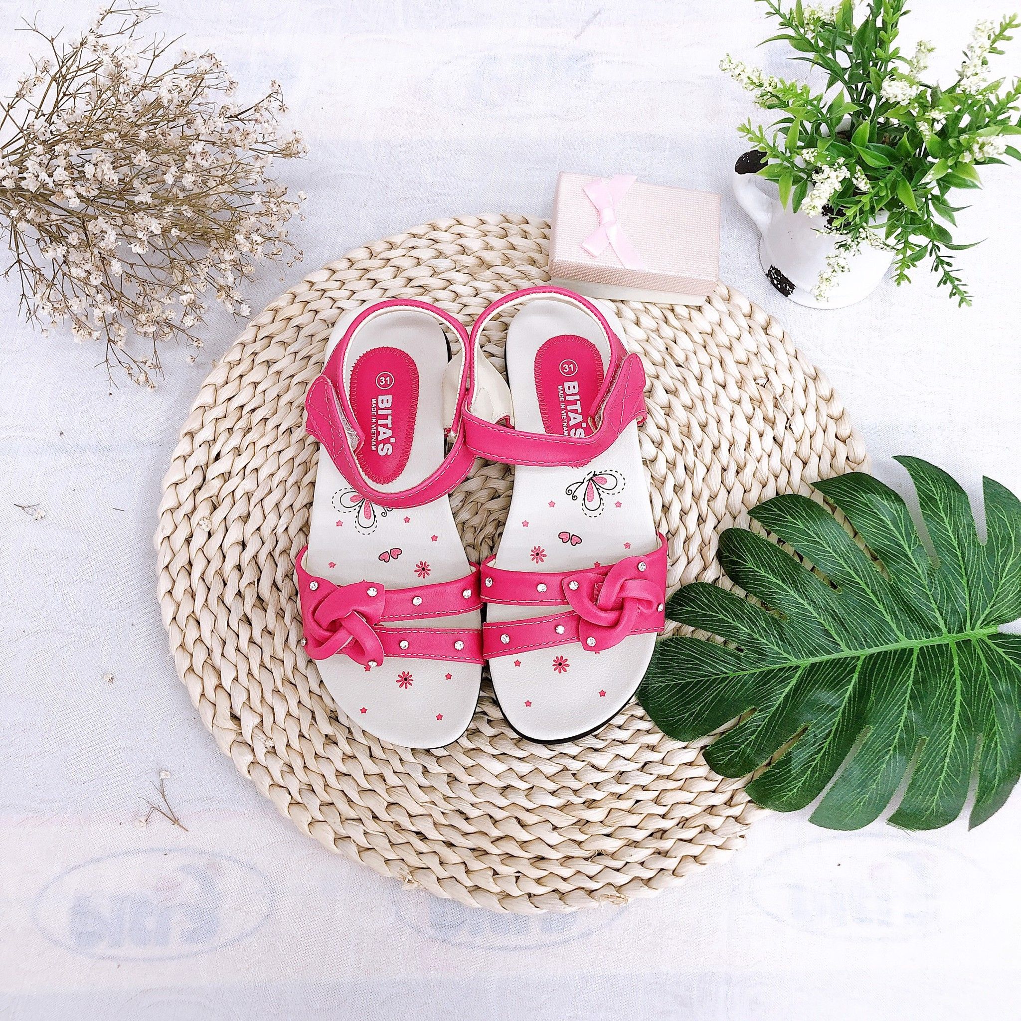 Sandals bé gái quai dán ( size 31 - 37 )-SOB.231