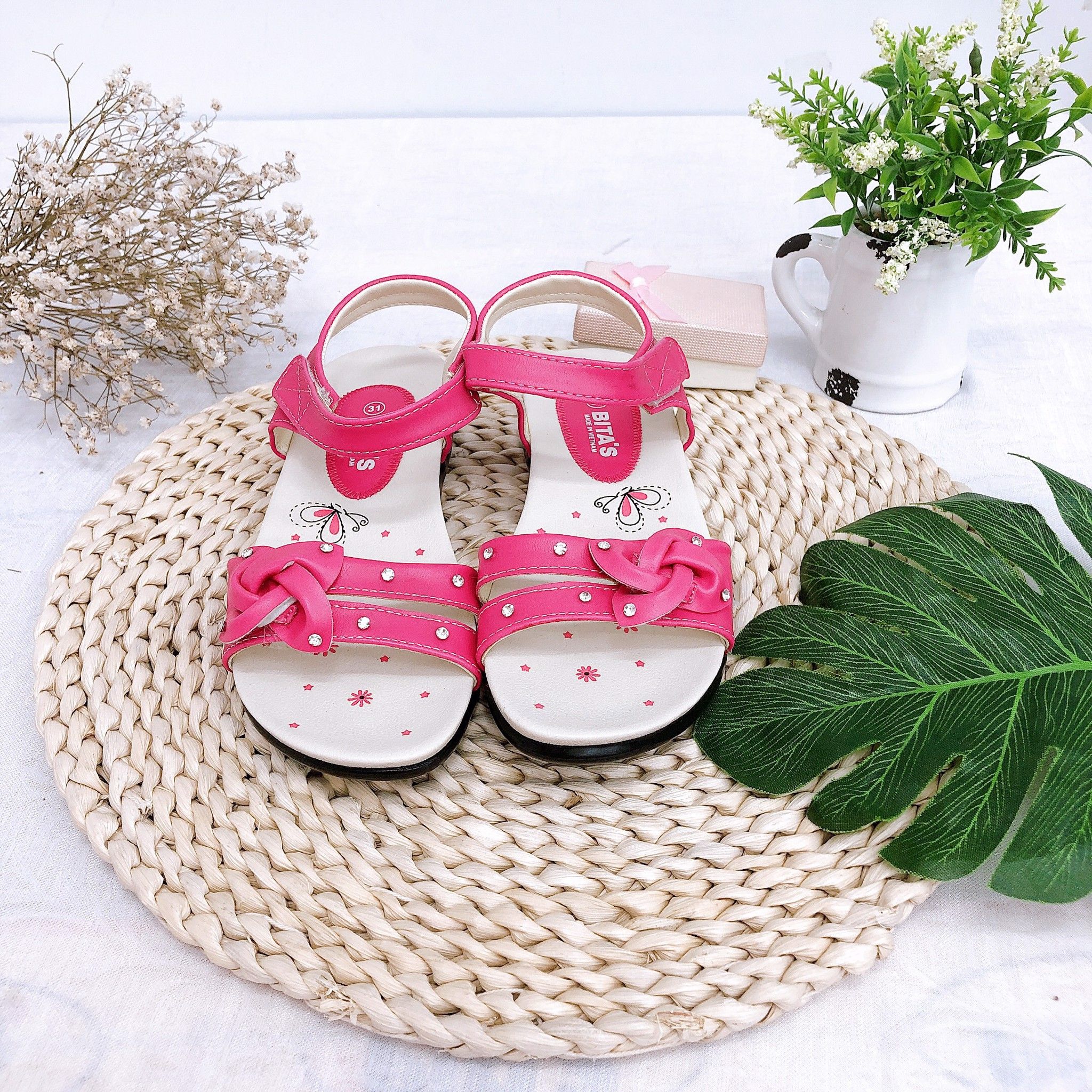 Sandals bé gái quai dán ( size 31 - 37 )-SOB.231
