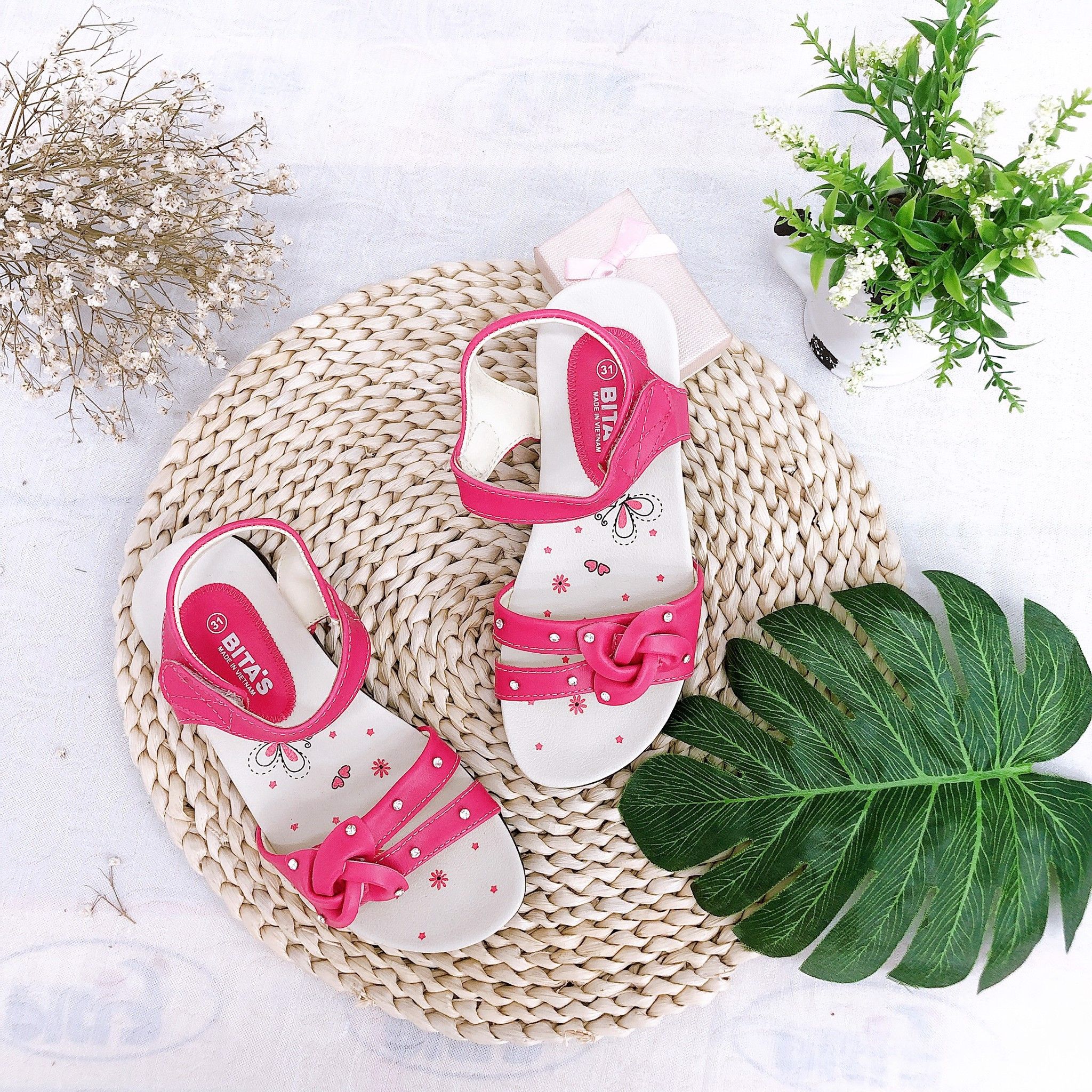 Sandals bé gái quai dán ( size 31 - 37 )-SOB.231