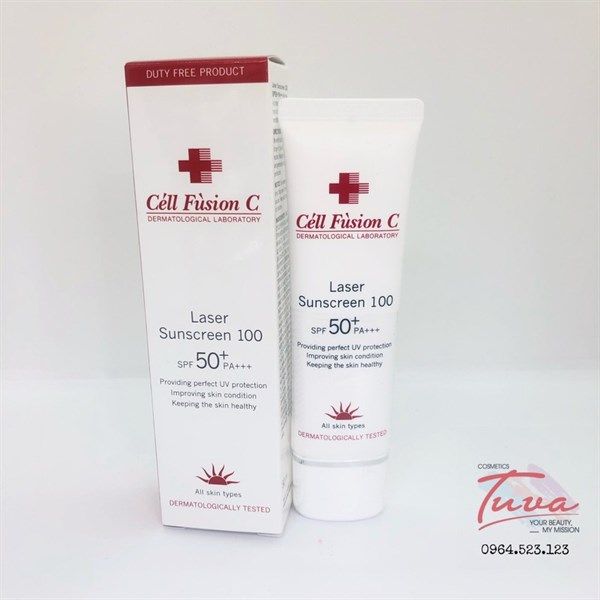 Cell Fusion C_Kem Chống Nắng Laser Sunscreen 100 50Ml (Đỏ)