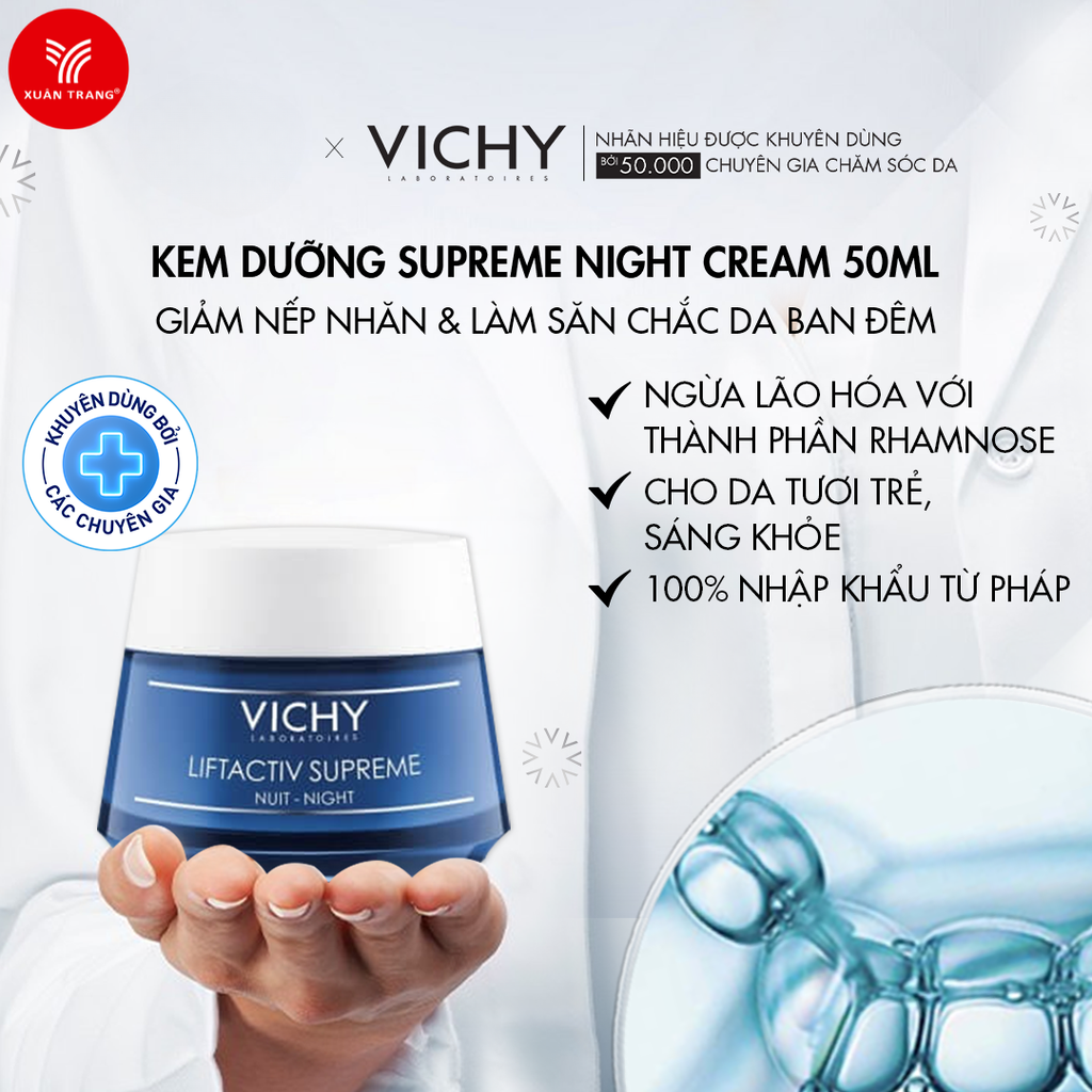 Vichy_Kem Dưỡng Giúp Chống Nhăn Và Làm Săn Chắc Da Ban Đêm 50ml