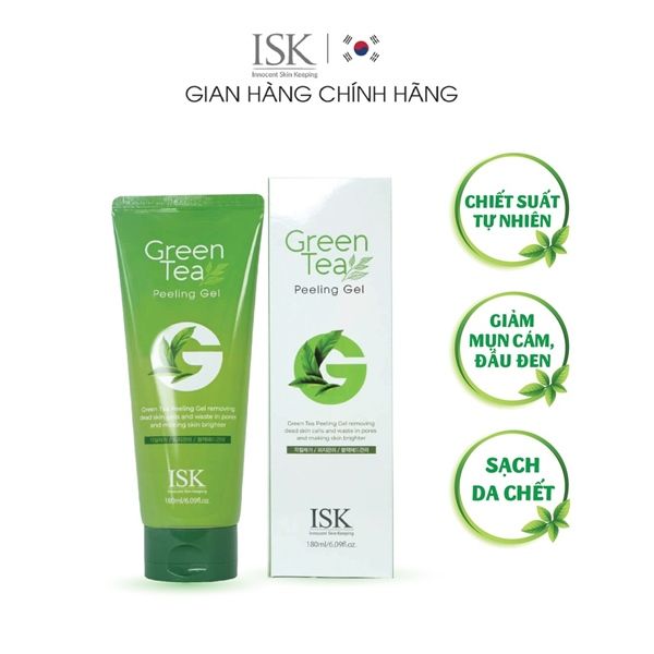 ISK_Gel Tẩy Tế Bào Chết Trà Xanh 180ml