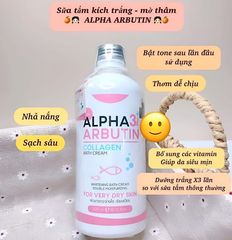 Sữa Tắm Trắng Alpha Arbutin 3 Plus+ Collagen 350ml