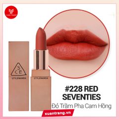 3CE_Son Thỏi Matte Lip Color #228 Red Seventies