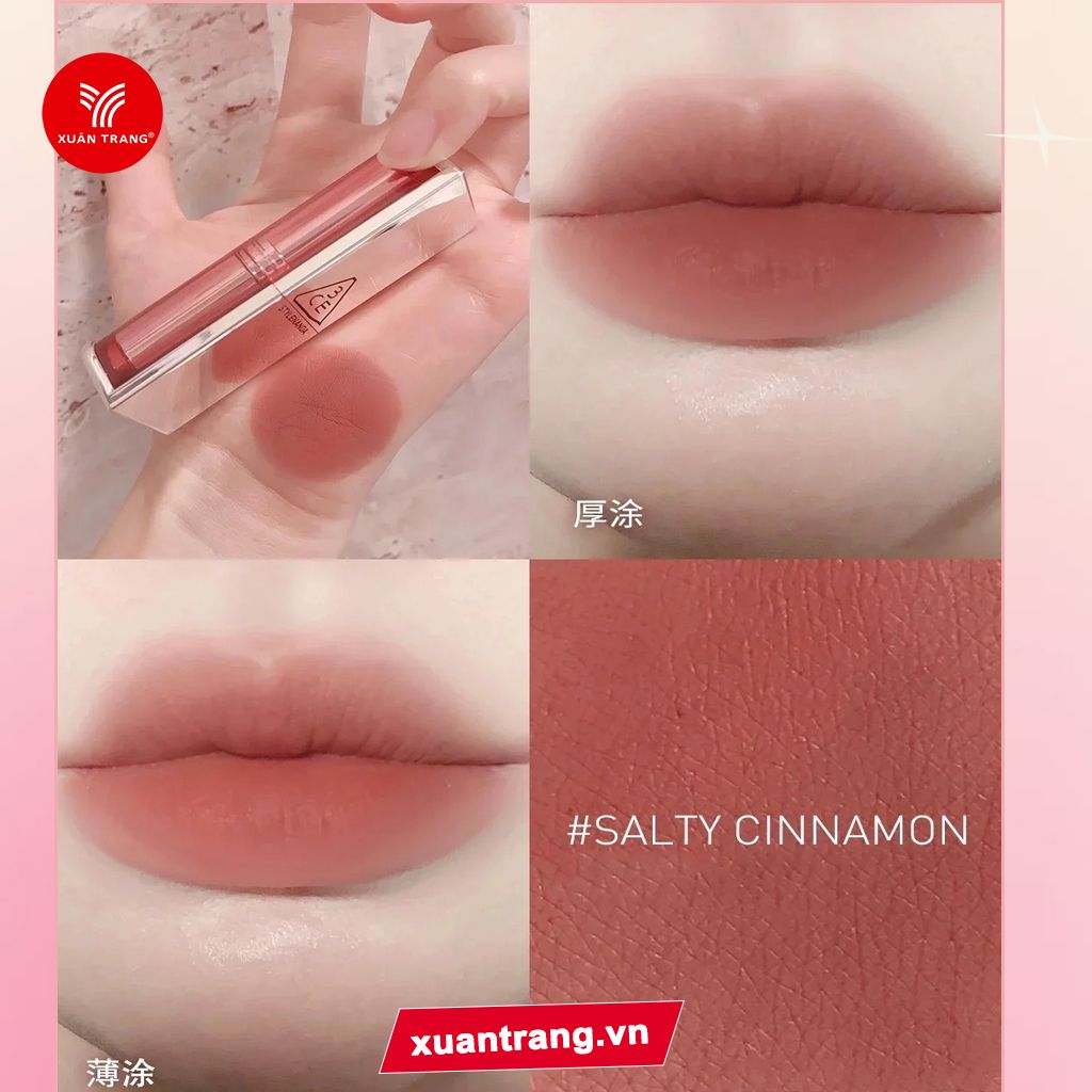 3CE_Son Thỏi Mịn Lì Blur Matte Lipstick #Salty Cinnamon 4g