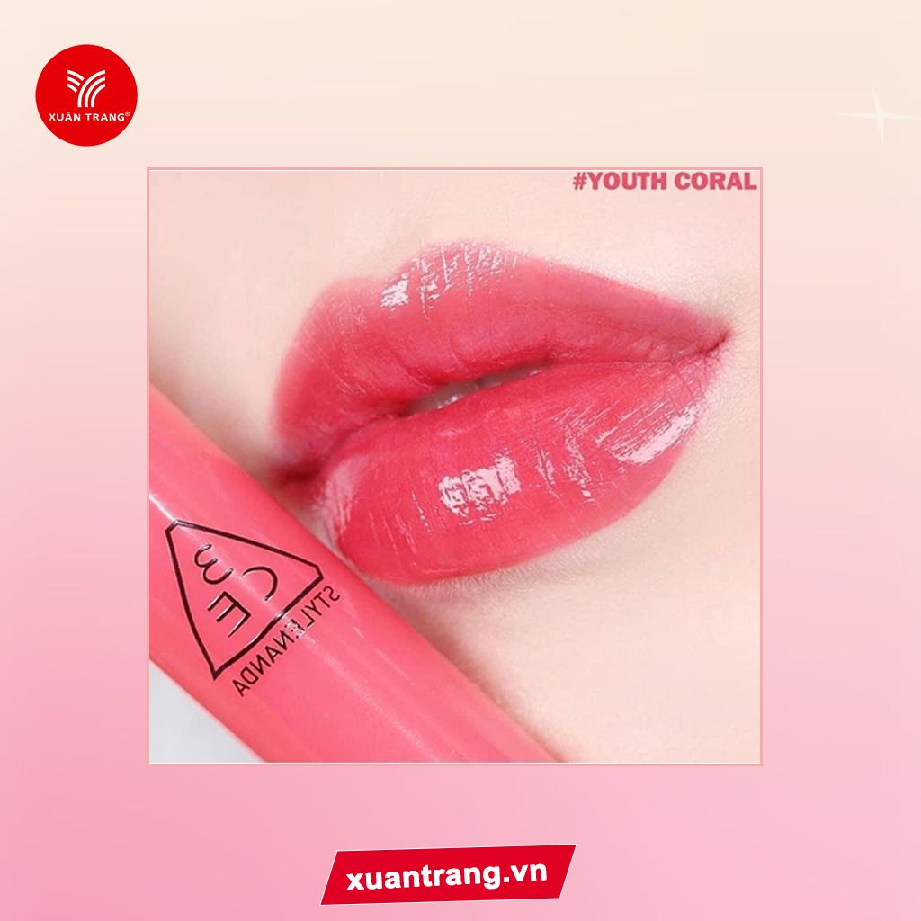 3CE_Son Tint Bóng Syrup Layering Tint #Youth Coral