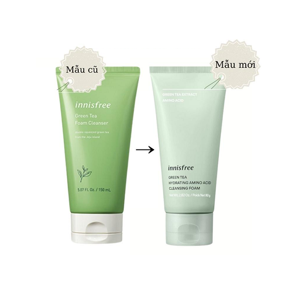 INNISFREE_Sữa Rửa Mặt Green Tea Hydrating Amino Acid Cleansing Foam 150g