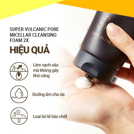 Sữa Rửa Mặt Innisfree Super Volcanic Pore Micellar 2X Mới 150ml