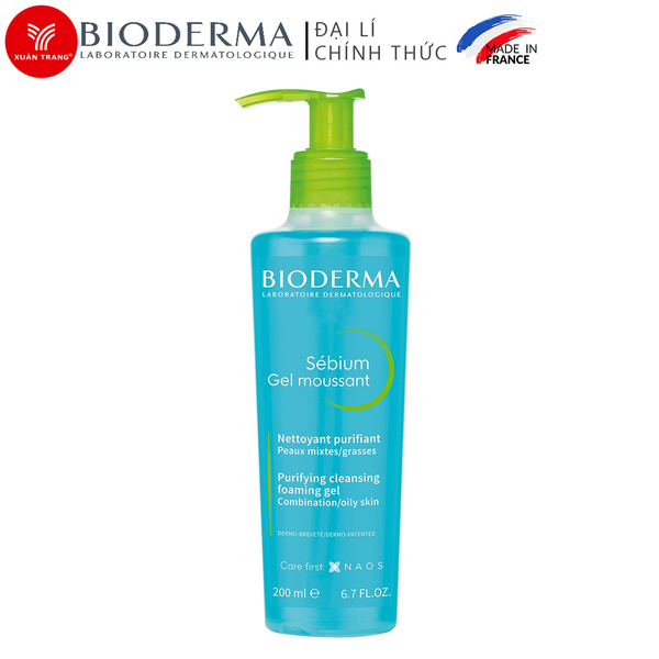 BIODERMA_Gel Rửa Mặt Dành Cho Da Dầu & Hỗn Hợp 200ml