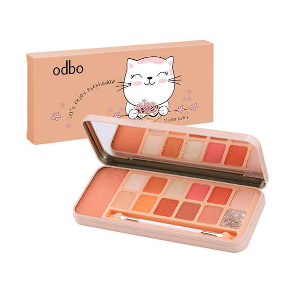 Bảng Phấn Mắt Odbo Lets Enjoy Eyeshadow 12 Màu OD297