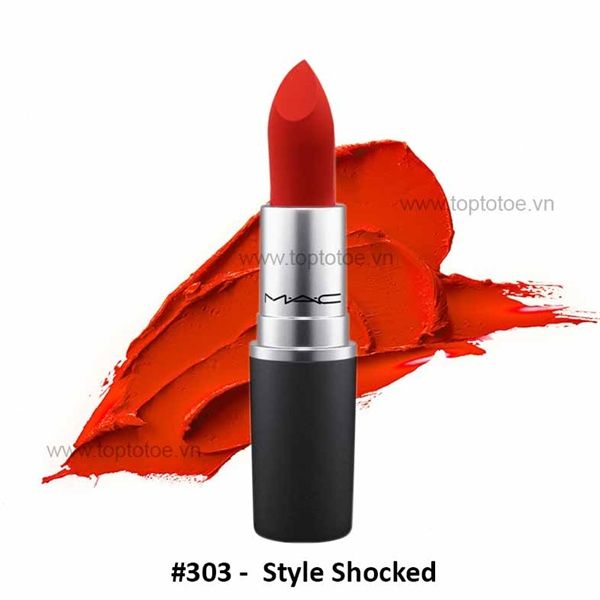 MAC_Son kem Powder Kiss Lipstick (#303 Style Shocked) 3G