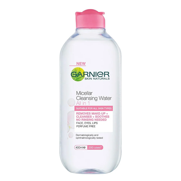 GARNIER_Nước Tẩy Trang Dành Cho Da Nhạy Cảm Nắp Hồng 400ml