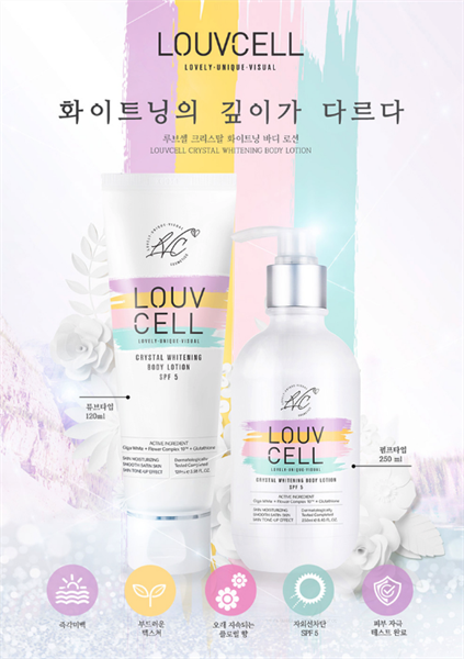 Dưỡng Thể Louv Cell Crystal Whitening 120ml