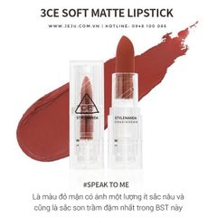 3CE_Son Thỏi Soft Matte Lipstick #Speak To Me