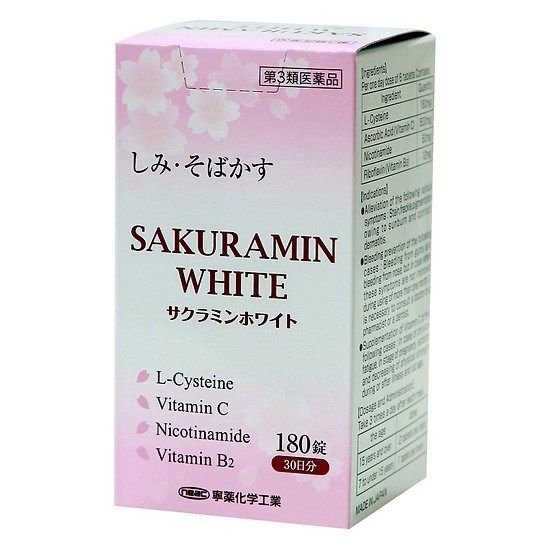 Sakura_Viên Uống Sukuramin White -Trắng Da 180V