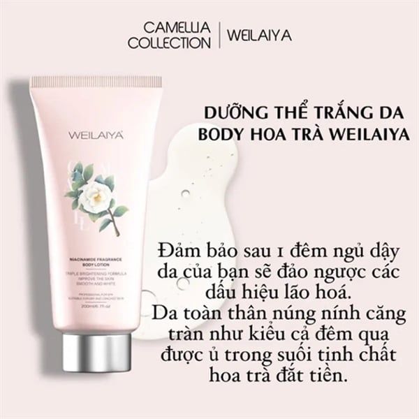 WEILAIYA_Sữa Dưỡng Thể Giúp Trắng Da Hương Hoa 200ml