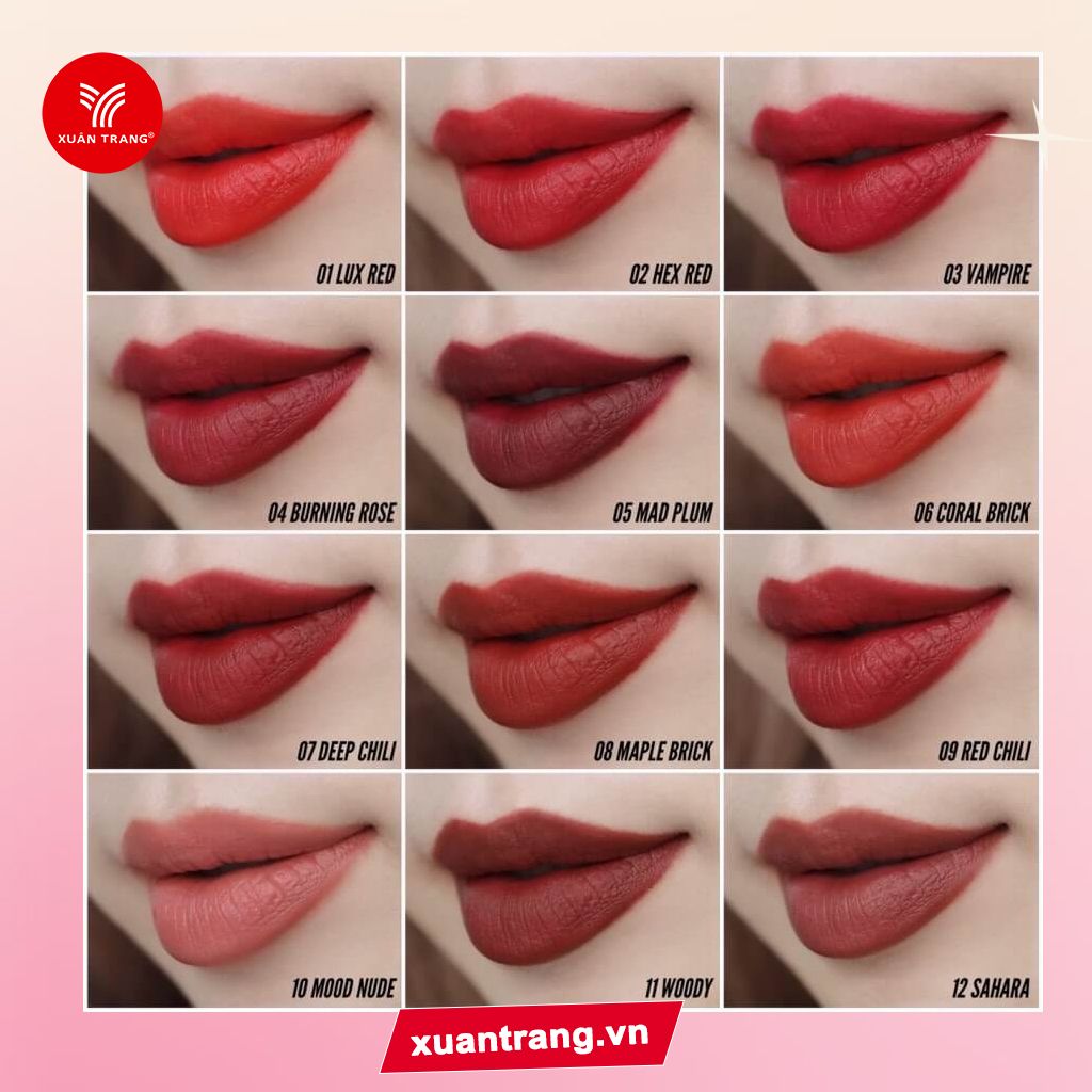 A.Black_Son Kem Lì Artistic Velvet Tint #1 đến #10