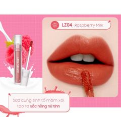 Black Rouge_Son Kem Lì Leez Velvet Tint #LZ04 Raspberry Milk