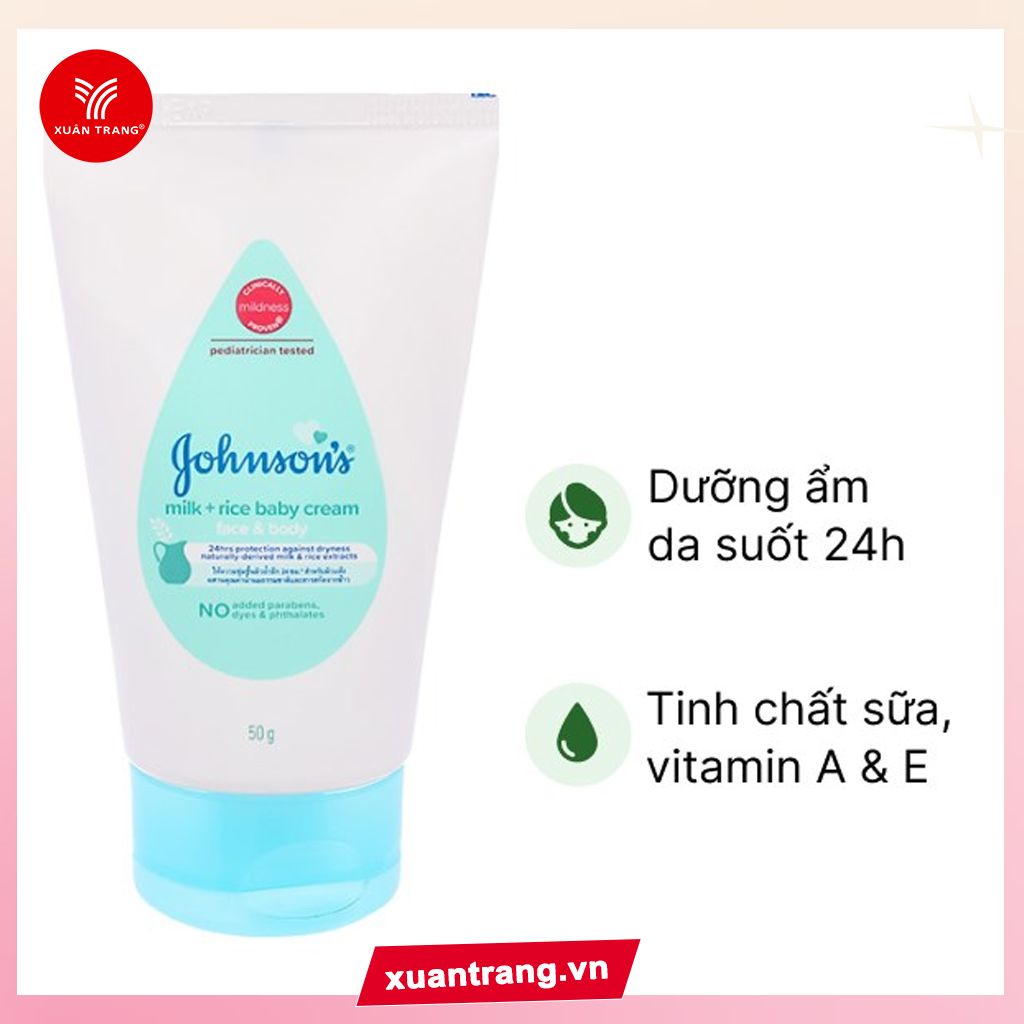 BL_Johnson's_Kem Dưỡng Ẩm Milk & Rice Baby Cream 50g