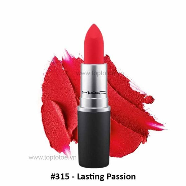 MAC_Son thỏi Powder Kiss Lipstick (#315 Lasting Passion) 3G