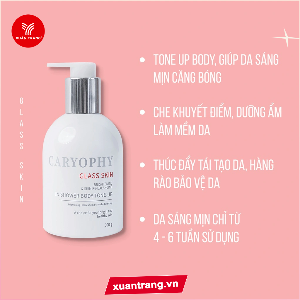 Caryophy_Kem Dưỡng Trắng Da Body Glass Skin 3 In 1 300g