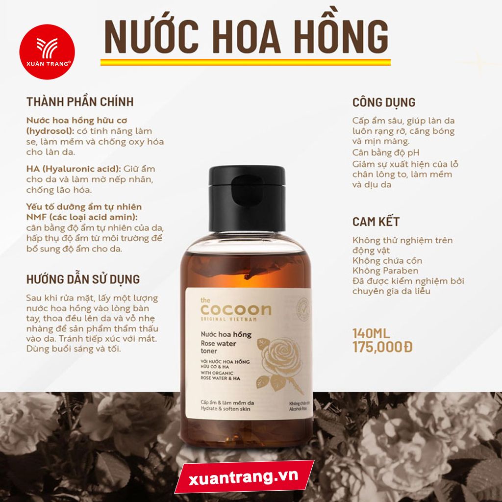 COCOON_Nước Hoa Hồng 140ml