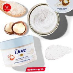 Dove_Tẩy Tế Bào Chết Macadamia Và Sữa Gạo 225ml