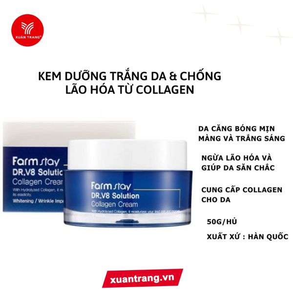 Farmstay_Kem Dưỡng Chống Lão Hóa Collagen Dr-V8