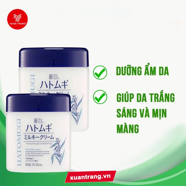 Hatomugi_Kem Dưỡng Ẩm Và Làm Sáng Da 300g