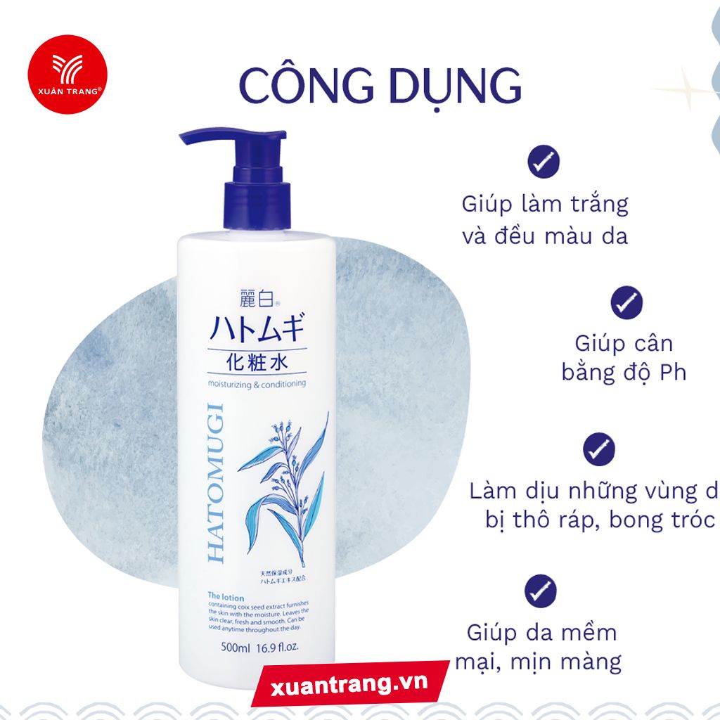 Hatomugi_Nước Hoa Hồng Ý Dĩ 500ml