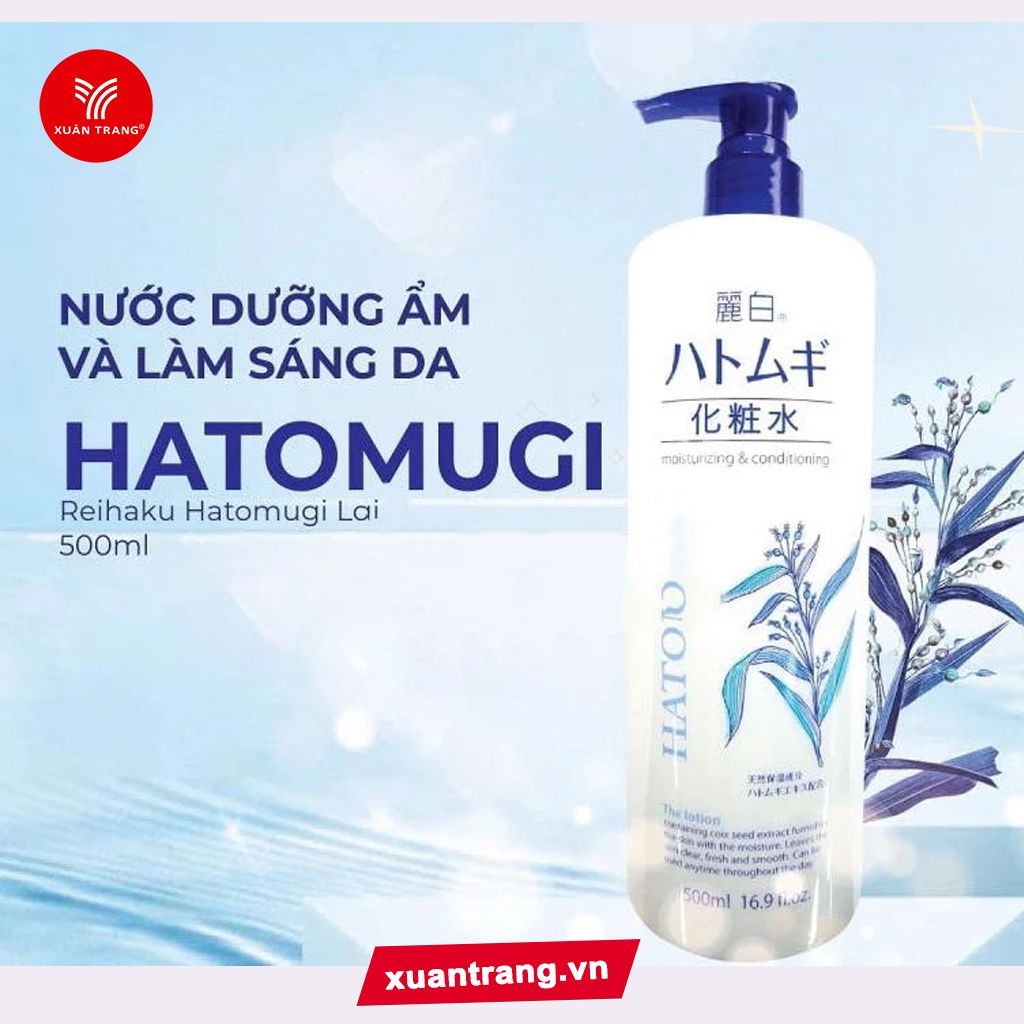 HATOMUGI_Nước Tẩy Trang Sáng Da Ý Dĩ 500ml