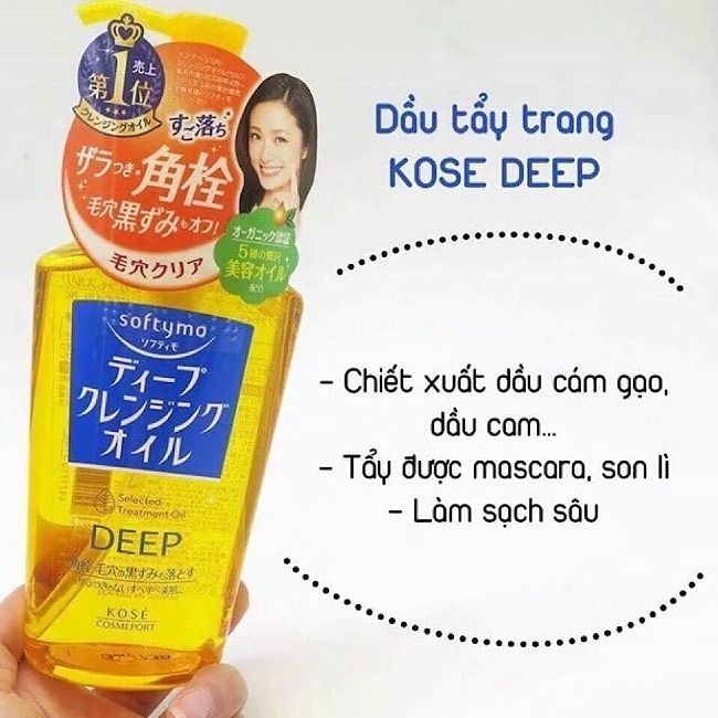 Kose_Dầu Tẩy Trang Softymo Deep Cleansing Oi 230Ml