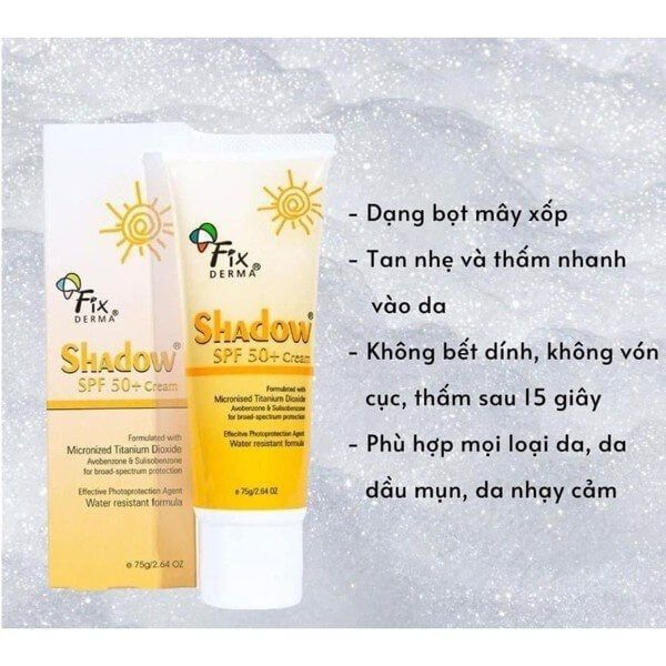 Fixderma_Kem Chống Nắng Shadow SPF 50+ 75g