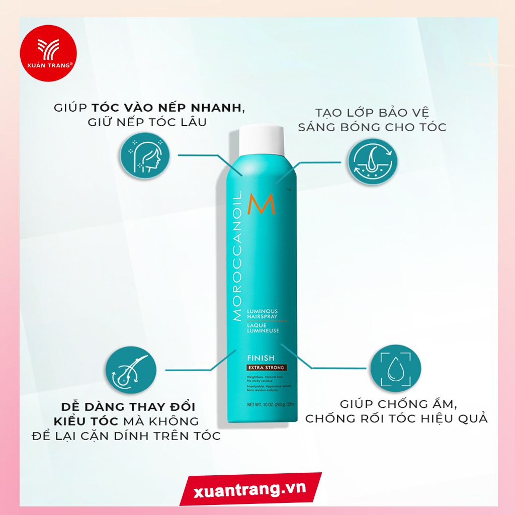 Keo Xịt Giữ Nếp Moroccanoil Luminous Hairspray Extra Strong