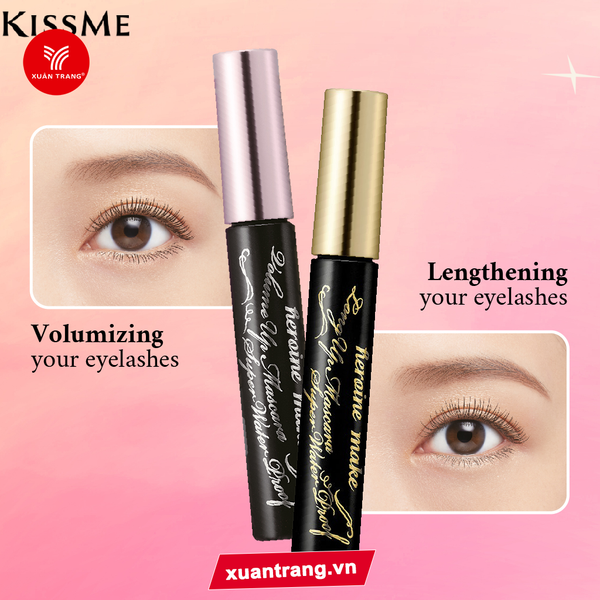 KISS ME_Mascara Kissme Nâng Cong Và Dày Mi Màu Đen 6g