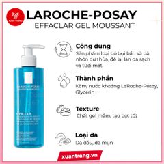 LA ROCHE POSAY_Sữa Rửa mặt Tạo Bọt Làm Sạch Cho Da Dầu Nhạy Cảm 400ml