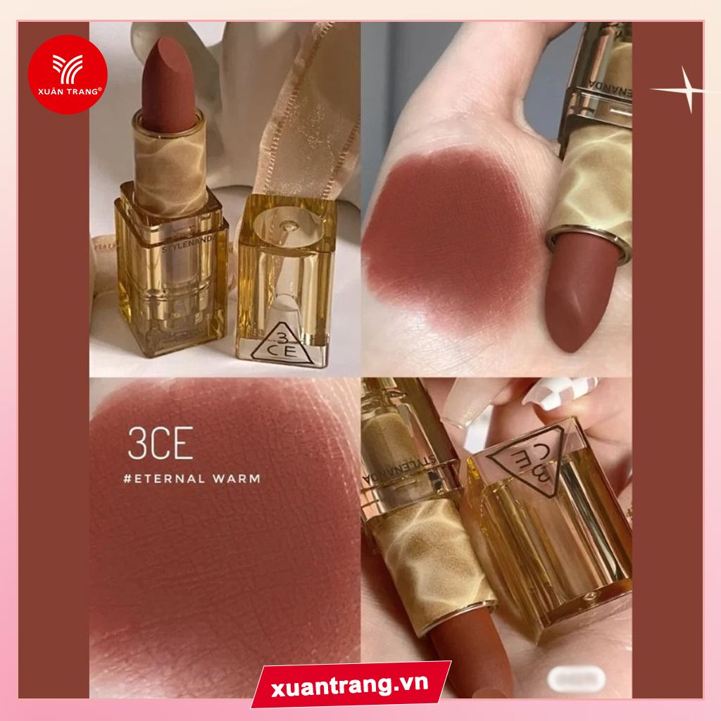 3CE_Son Thỏi Soft Matte Lipstick More Deep Ver #Eternal Warm