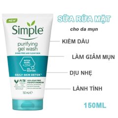SIMPLE_Sữa Rửa Mặt Cho Da Dầu Purifying Gel Wash 150ml