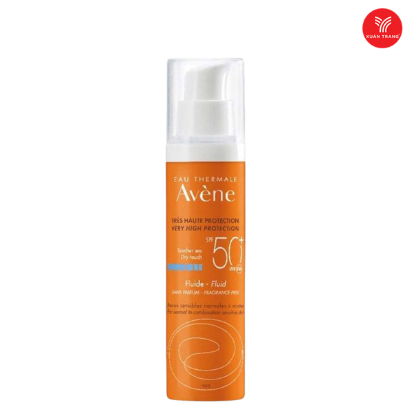 Kem Chống Nắng Avene Eau Thermale Solaire Fluide SPF50+ 50ml