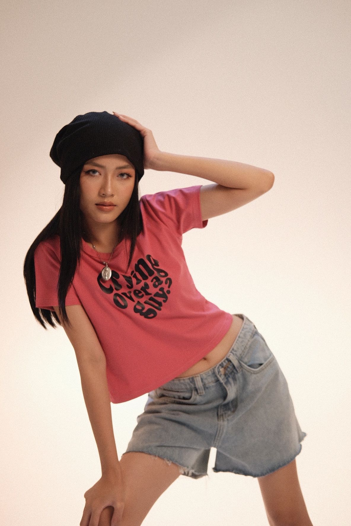 PINK CRYING BAE TEE
