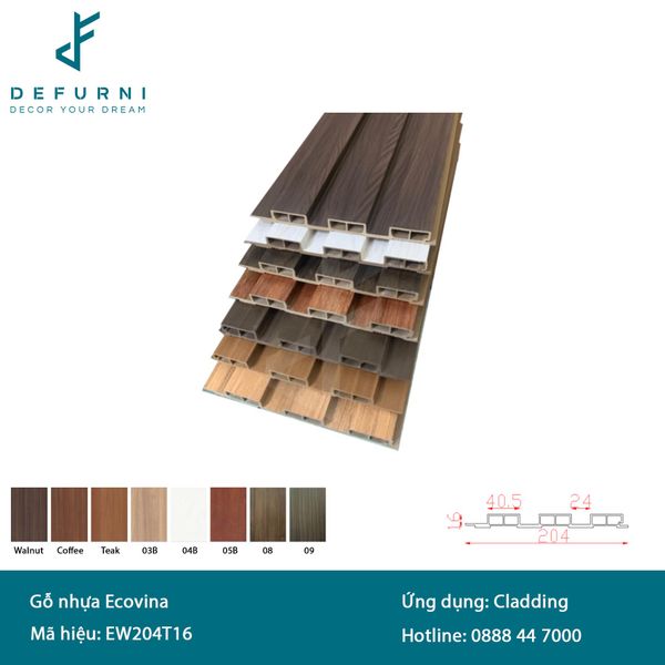 Tấm nhựa ốp tường ốp trần giả gỗ | Gỗ nhựa Ecovina - tongkhogonhua